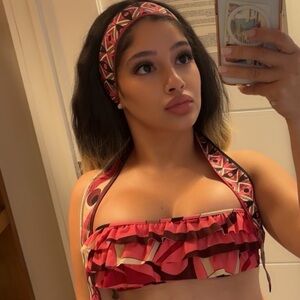 Emilio Pucci Vibrant Pink and Red Bikini